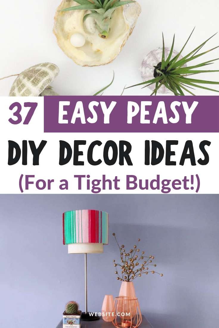 Easy diy decor projects that can upgrade your design and make your home look awesome. Make these cheap DIY craft projects in not a lot of time.