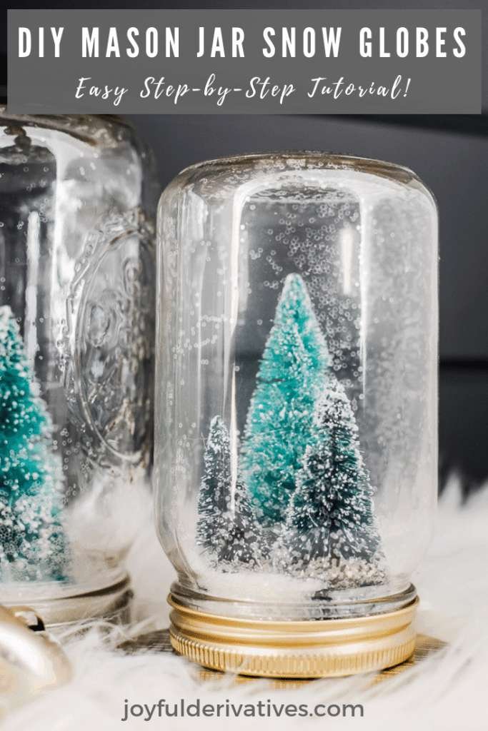 Mason Jar Christmas Snow Globes Design