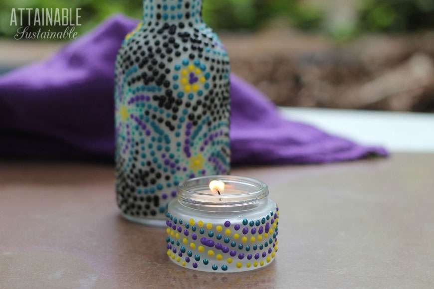 make one of a kind candles out of old jars (and mason jars)