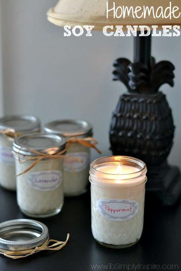 make soy candles in mason jars with this easy recipe