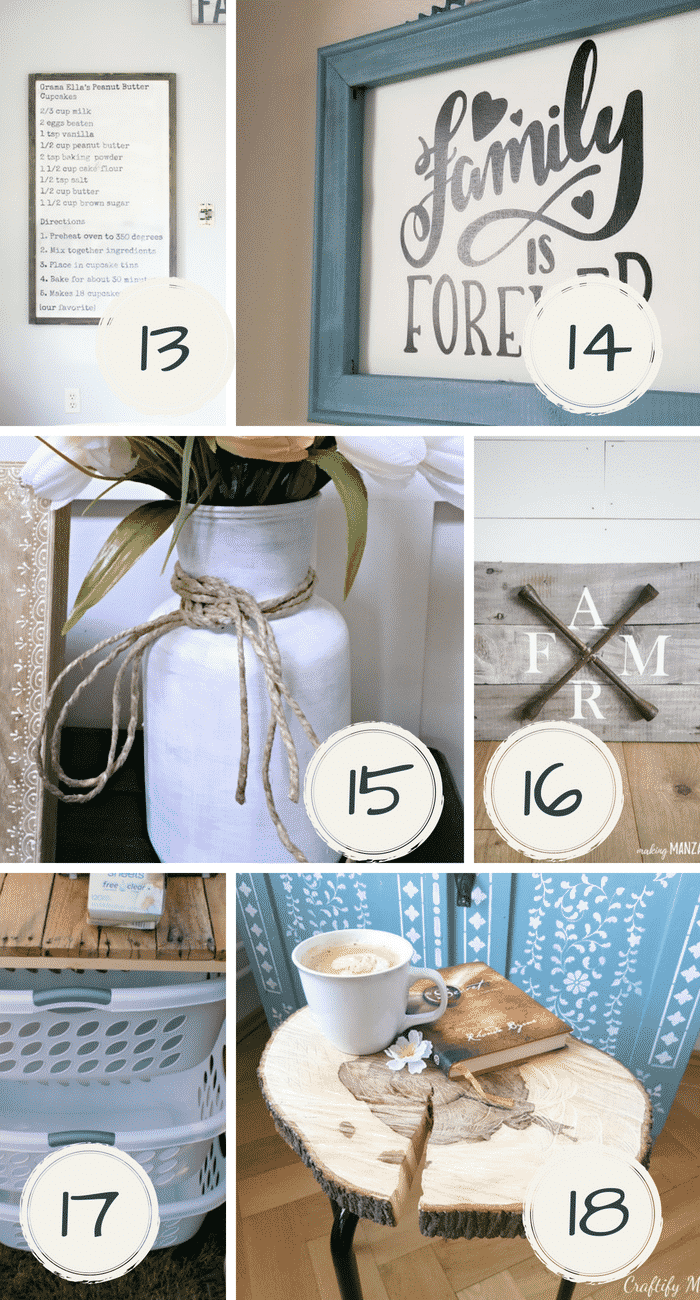 Not only will these DIY farmhouse decor projects make your home look amazing, they are super easy to do!