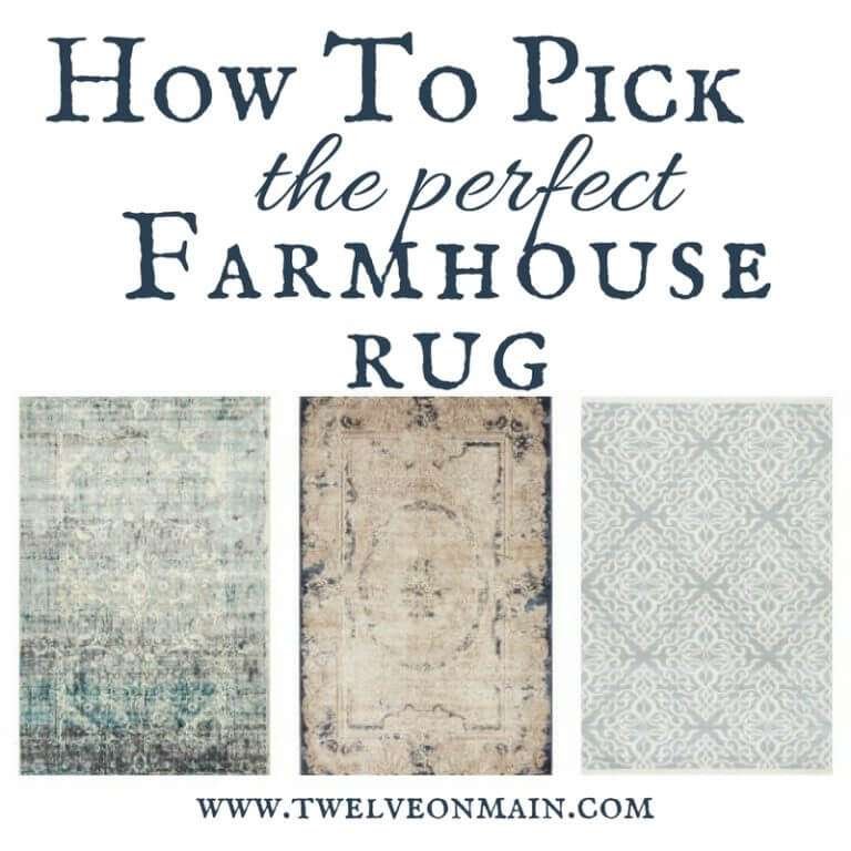 a farmhouse rug gives a vintage feel that's cozy on a budget