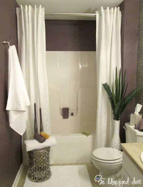 shower curtain double up to make an easy decor upgrade on a tight budget